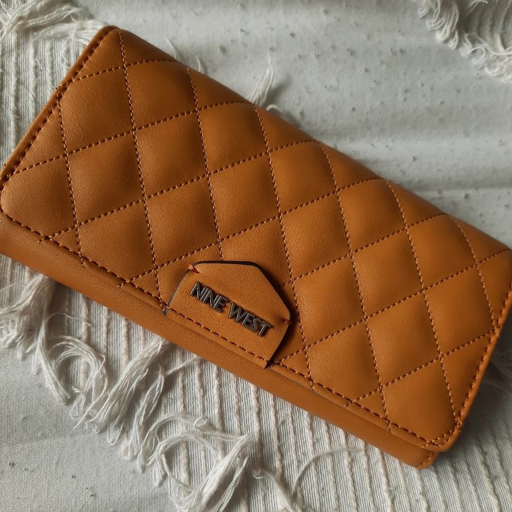 NEW! Nine west wallet! Mustard yellow leather.